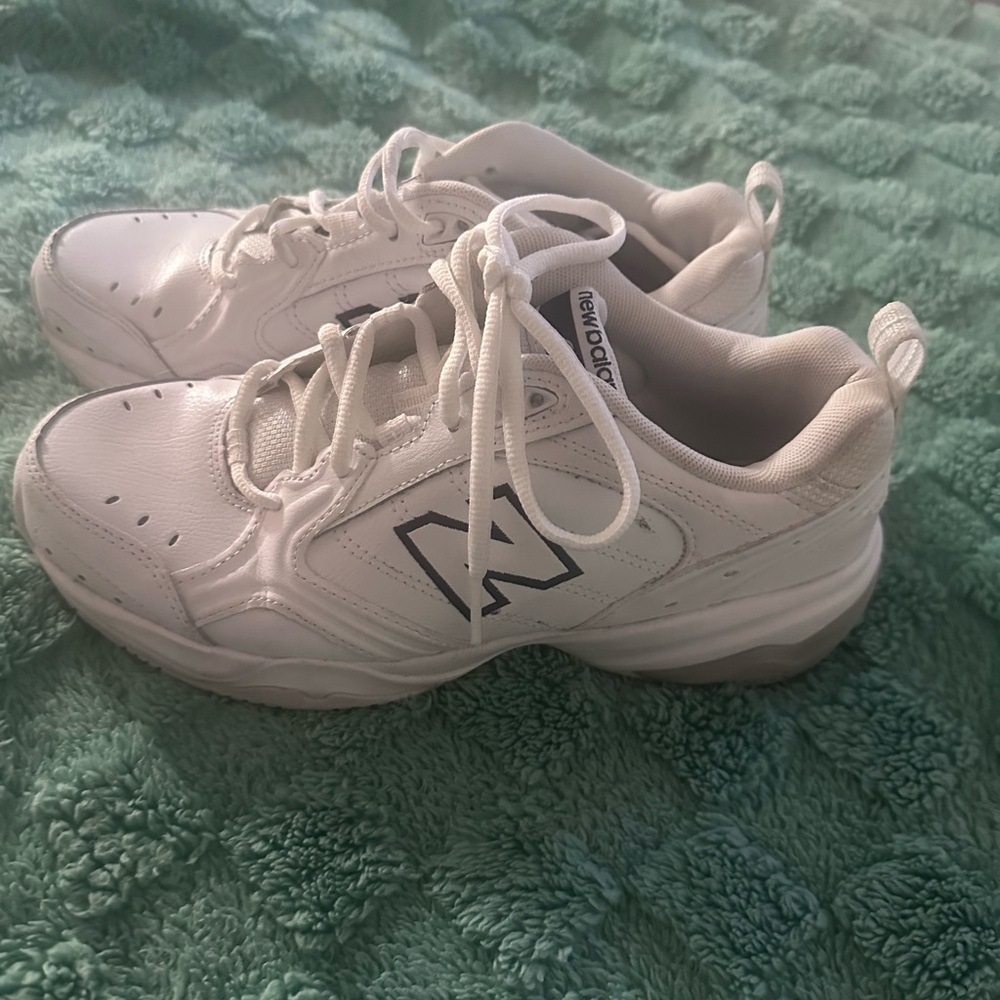 New Balance White and Gray Sneakers